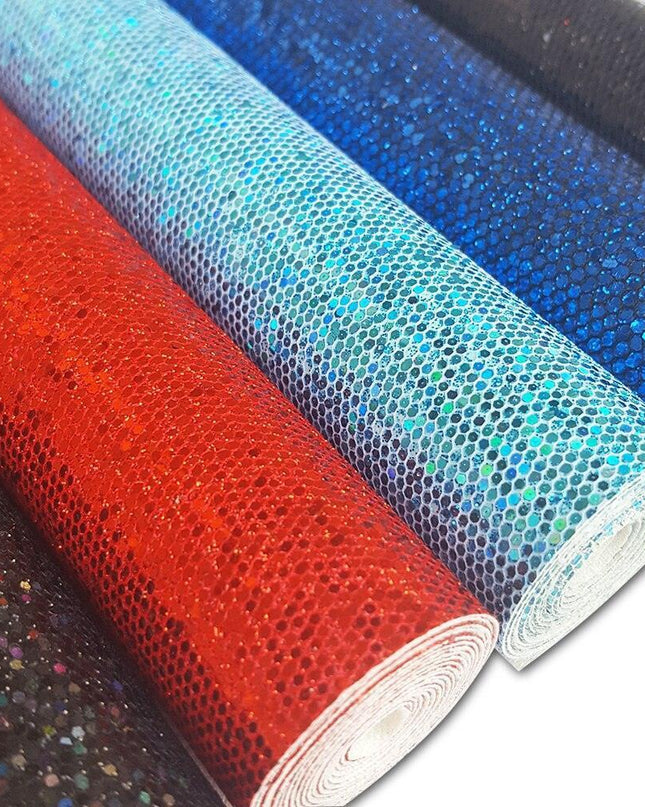 Golden Glittered Checkered Fabric Roll - Ignite Your Artistic Inspiration