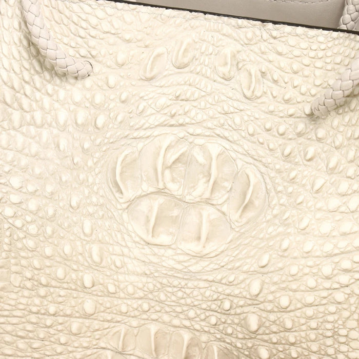 Luxurious Genuine Leather Crocodile Pattern Women's Tote Bag - Stylish Handbag with Spacious Interior