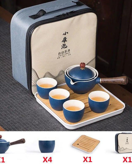 Revolutionary Spinning Porcelain Tea Set for Effortless Brewing