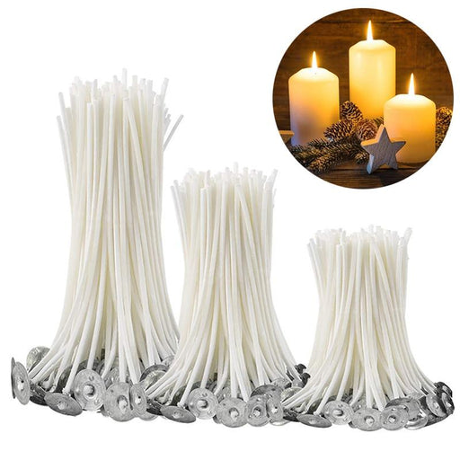 2.6-20cm 50 PCS/100 PCS Candle Wicks Smokeless Wax Pure Cotton Core For DIY Candle Making Pre-Waxed Wicks Party Supplies-Arts, Crafts & Sewing›Craft Supplies›Candle Making›Kits-Très Elite-50pcs-8cm-Très Elite