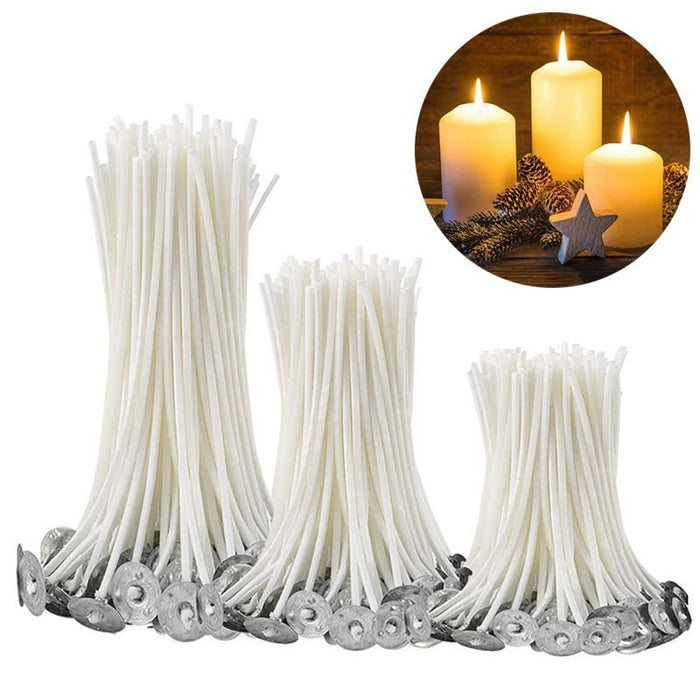 Candle Making Essentials Bundle - Premium Cotton Wicks for Clean and Efficient Burning