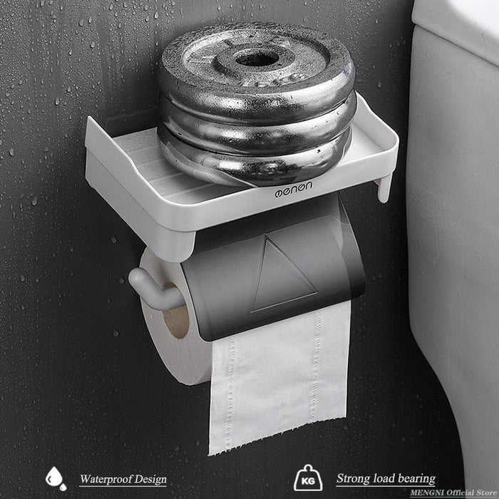 Wall-Mounted Toilet Paper Holder - Effortless Space-Saving Solution