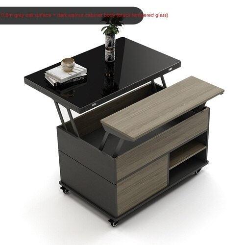 Convertible Lift-top Coffee Dining Table with Integrated Storage Solution