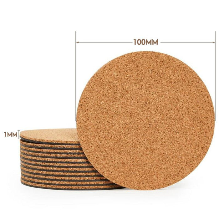 Personalized Cork Coasters Set - 60 Stylish Mats for Table Protection and Design