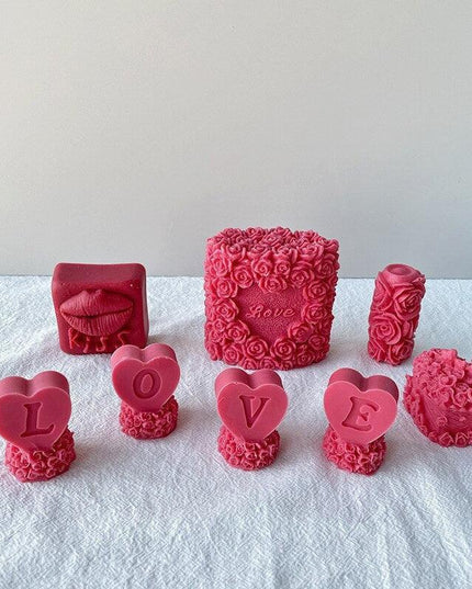 Rose Blossom Candle Craft Silicone Mold for Elegant DIY Creations