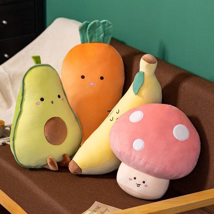 Avocado Banana Plush Toy - Adorable 55cm Fruit Pillow for Kids