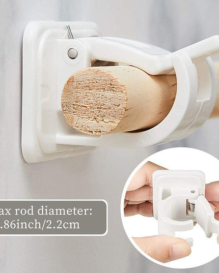 Heavy-Duty Waterproof Curtain Rod Brackets with Easy Peel-and-Stick Installation