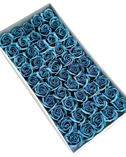 Blossoming Rose Soap Flower Collection - 50 Piece Set for Elegant Decor and Special Occasions
