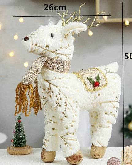 Enchanting Christmas Figurine Collection: Santa, Snowman, and Elk for Festive Home Decor