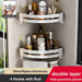 Aluminum Corner Shelf Organizer with Rust-Resistant Design and Spacious Storage