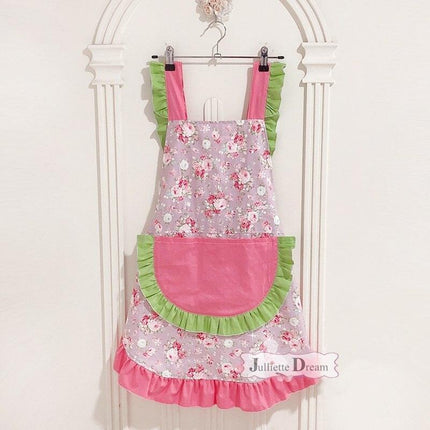 Elegant Korean Lace Cooking Apron for Stylish Chefs