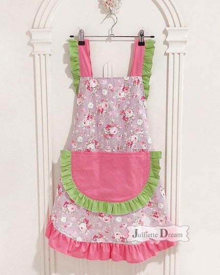 Elegant Korean Lace Cooking Apron for Stylish Chefs