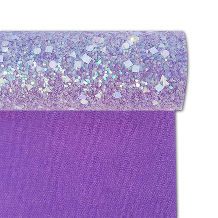Glittering Purple Faux Leather Craft Kit for Creative Projects