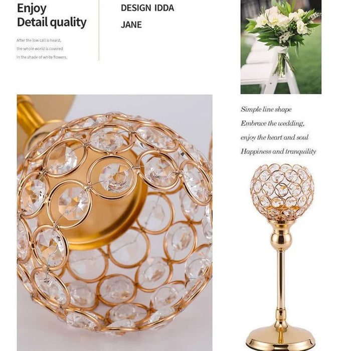 Luxury Crystal Single Head Candle Holder for Wedding and Special Occasions