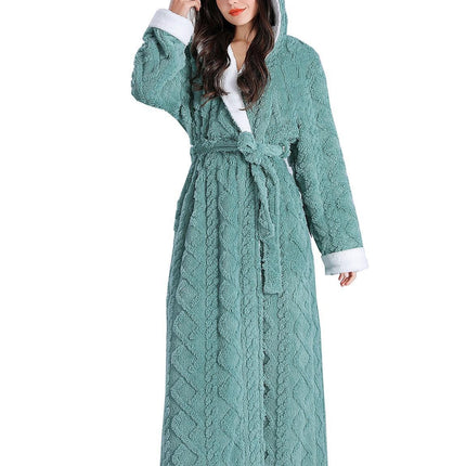 Plush Hooded Fleece Robe - Unisex Ultimate Comfort Loungewear
