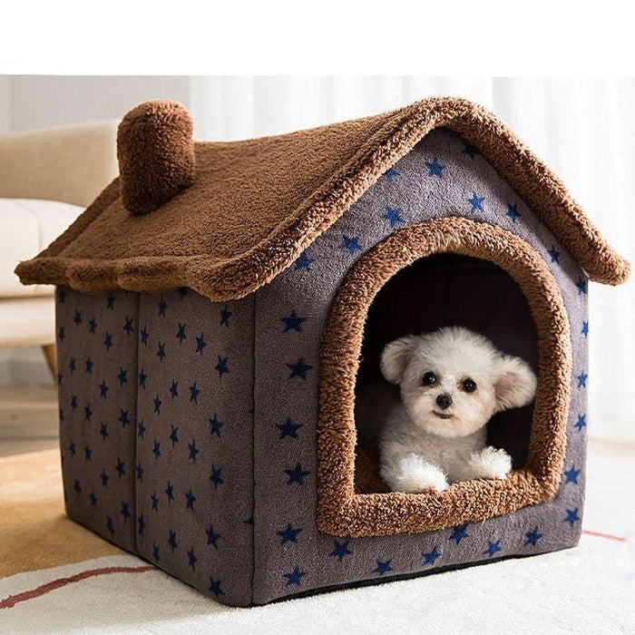 Cozy Arctic Velvet Long-eared Cat House for Small Pets