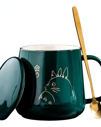Elegant Golden Totoro Ceramic Mug Collection - 400ml Capacity