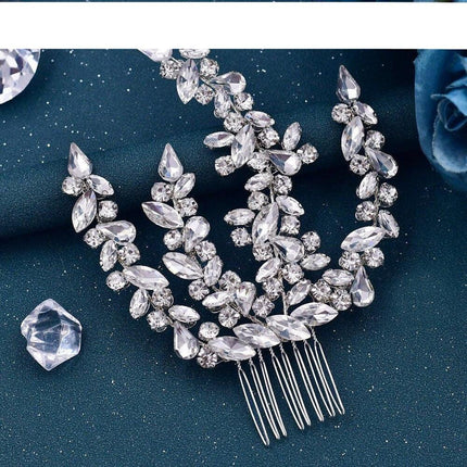 Opulent Crystal Bridal Tiara with Secure Comb Attachment