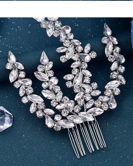 Opulent Crystal Bridal Tiara with Secure Comb Attachment