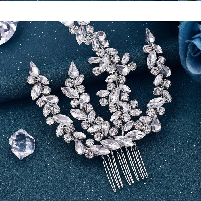 Opulent Crystal Bridal Headwear with Comb for Elegant Wedding Hairstyle
