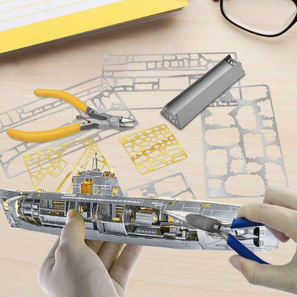 Ocean Explorer Metal Submarine DIY Assembly Kit for Teens