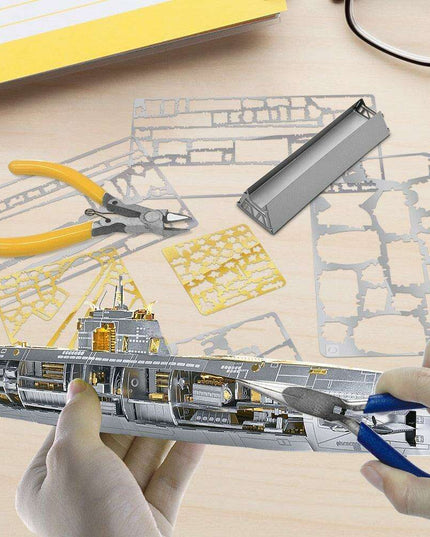 Ocean Explorer Metal Submarine DIY Assembly Kit for Teens