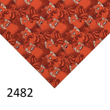 Cartoon-Inspired Faux Leather Crafting Sheet for Creative DIY Projects