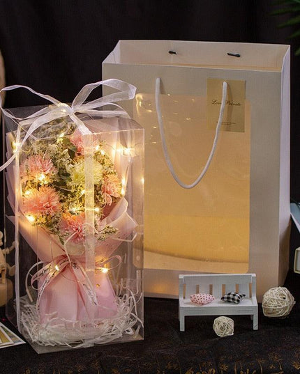 Eternal Blossom: Luxurious Carnation & Gypsophila Dried Flower Gift Set