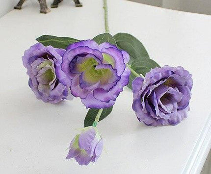 Lifelike Eustoma Silk Flower Bouquet Set: Exquisite Artificial Arrangements for Celebrations