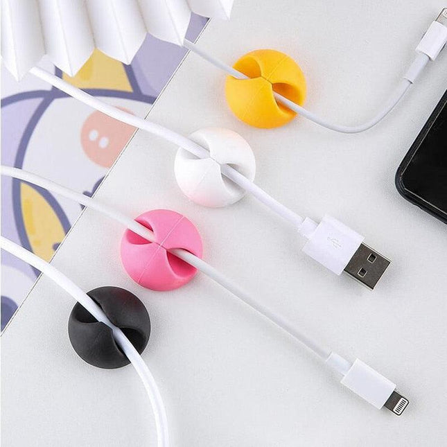 Silicone Cable Organizer Set: 5-Pack for Tangle-Free Management
