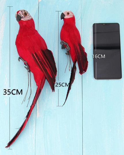 Vibrant Tropical Parrot Garden Sculpture - Realistic Outdoor Bird Decor