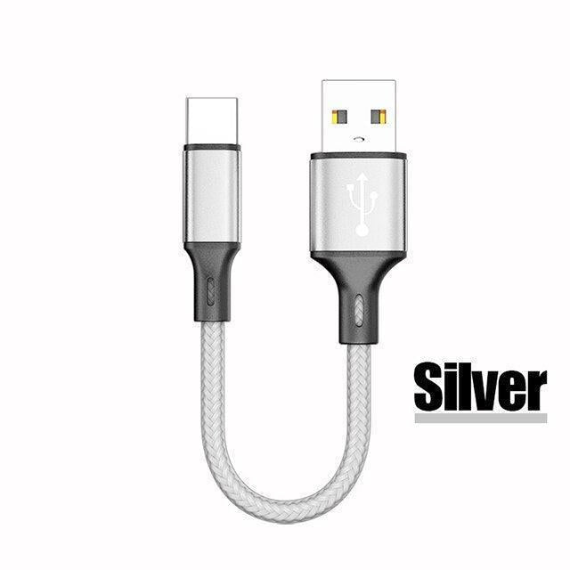 25cm USB C Fast Charging Cable - Ultimate Portable Charger for Huawei P30, P40 & Samsung Devices