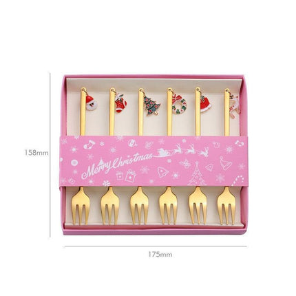 Festive Joy Stainless Steel Cutlery Set - Delightful Tableware for Holiday Celebrations