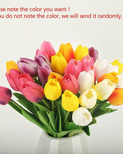 Elegant 10-Piece Faux Tulip Flower Set - Ideal for Weddings and Home Decor