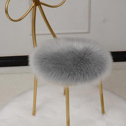 Cozy Wool Round Chair Cushion - Soft Seat Pad for Dining Chairs