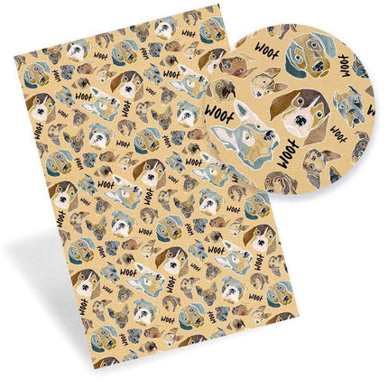 Artistic Faux Leather Crafting Sheets with Playful Pet Patterns - DIY Creative Kit