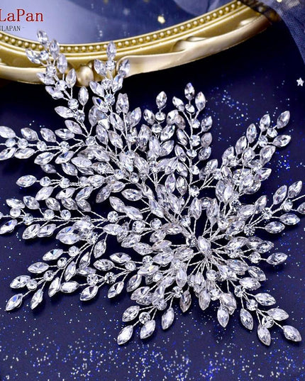 Elegant Silver Water Drop Rhinestone Bridal Headpiece