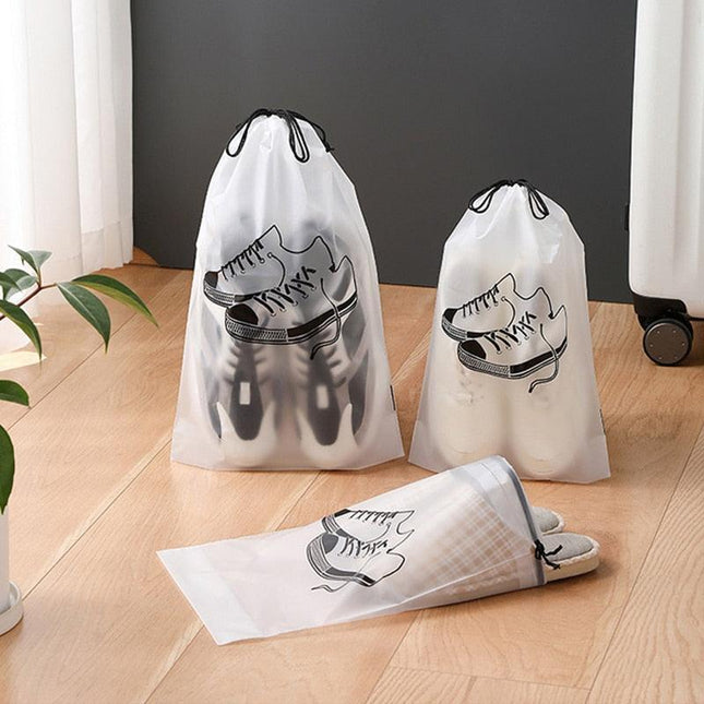 Matte Transparent Shoe Travel Organizer Set - Ultimate Storage Solution