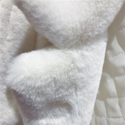 Luxe Fur Elegance: Faux Rabbit Fur Long Jacket - Winter Exclusive