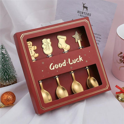 Joyful Holiday Spoon Set for Festive Dining