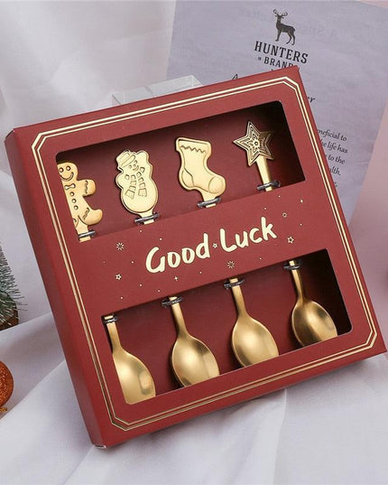 Joyful Holiday Spoon Set for Festive Dining