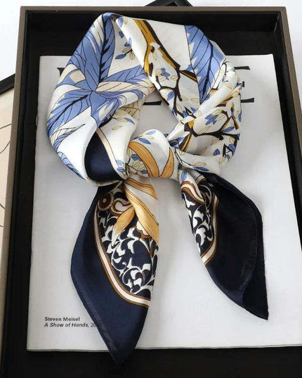 Elegant Leopard Print Silk Scarf - Premium Women's Fashion Accessory