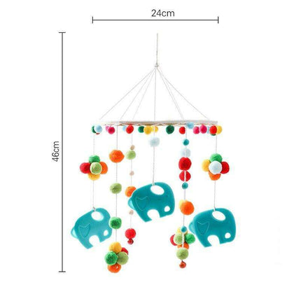 Musical Wooden Baby Crib Mobile - Safe Developmental Toy for Infants