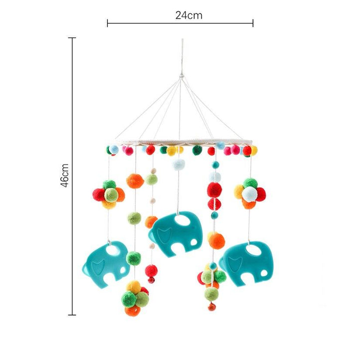 Musical Wooden Baby Crib Mobile Bed Bell Rattle Toy Set - Infant Entertainment & Development