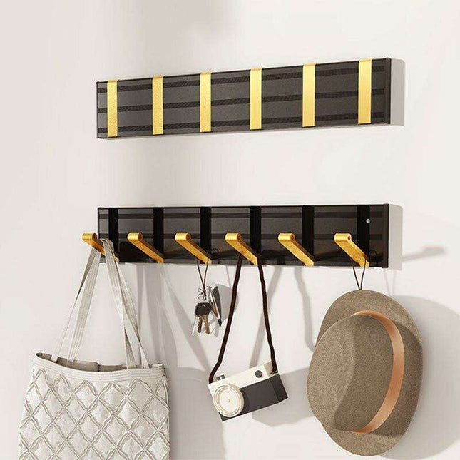 Modern Electroplated Aluminum Wall Hook Set - Elegant Storage Solution