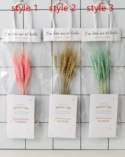 Elegant Dried Floral Arrangement in Trendy Tote Bag