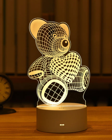 Enchanting 3D Illusion LED Night Light - Illuminate Your Space with Wonder