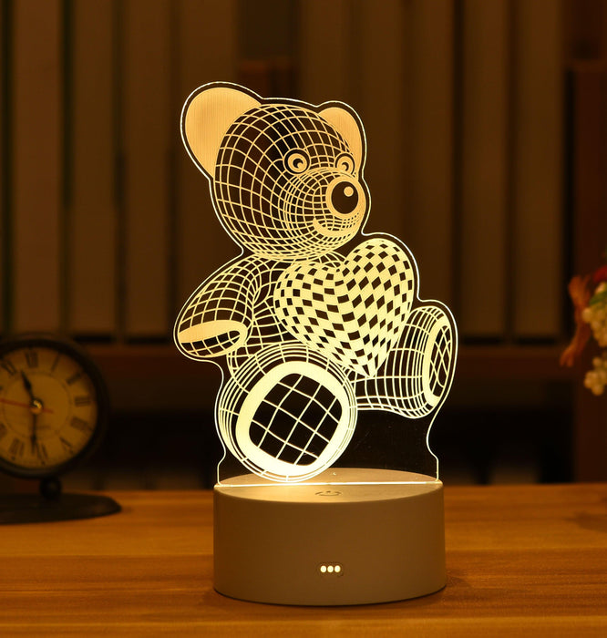 Enchanting 3D Illusion LED Night Light - Illuminate Your Space with Wonder
