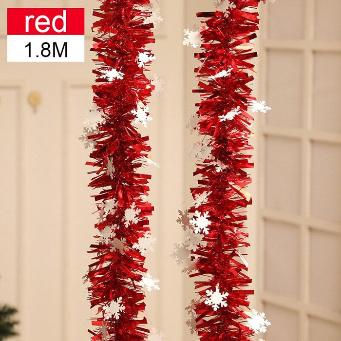 Shimmering Christmas Tinsel Garland - Festive Home Decor Accent