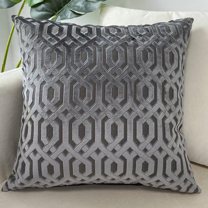 Luxurious Jacquard Velvet Throw Pillow Cover: Sophisticated Home Accent